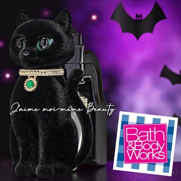 Bath & Body Works Halloween 2024 Black Egyptian Inspired Kitty Wallflower Holder - Picture 1 of 5